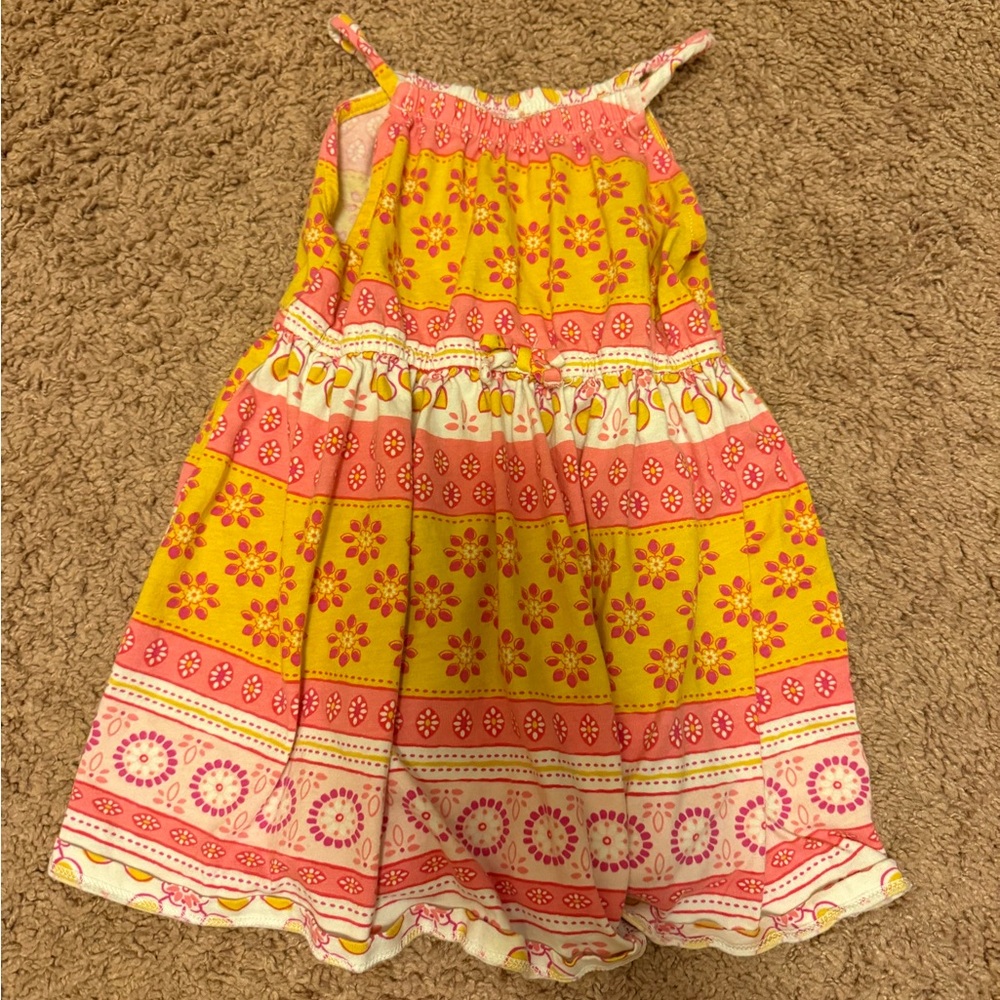 Carter's Pink and Yellow Floral Kids Dress